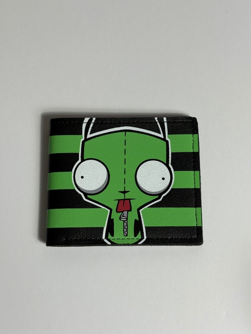 Invader Zim Grr Faux Leather Wallet Black Blue New Cartoon Money